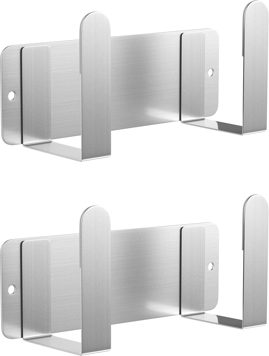 Stainless Steel Wall Mounted Cutting Board Holder Punch-Free Adhesive Multifunctional Kitchen Organizer Pot Lid Storage Rack 7" x 2.3" x 1.8" White