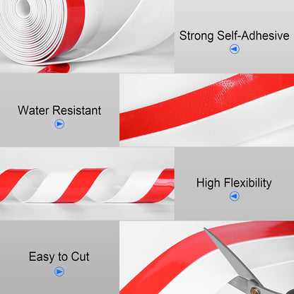 ToLanbbt Weather Stripping Silicone Door Seal Strip 2 in x 10 ft Door Draft Stopper Self Adhesive Tape, Side & Bottom Gaps Insulation Seal for Glass Shower Sliding Window, Black