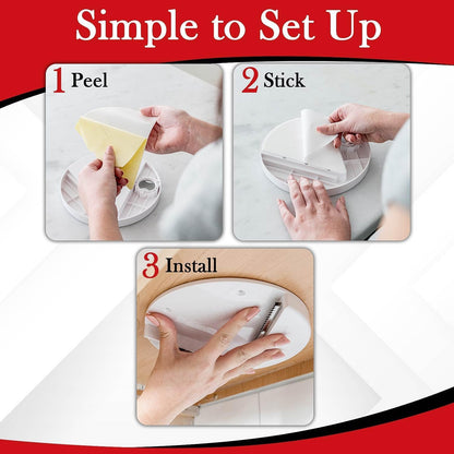 Jar Opener - Under Cabinet, for Seniors With Arthritis or Weak Hands | Under Counter Can, Jar Lid, Bottle Cap Opener Tool