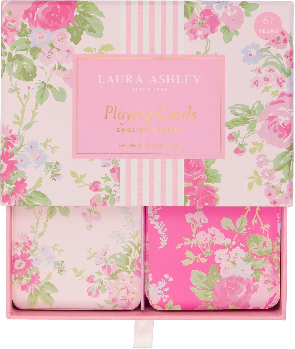 Laura Ashley Pretty Pattern Matching Game – 52 Floral Memory Cards in Decorative Gift Box – Classic Matching Game – Cognitive Brain Training & Family Fun