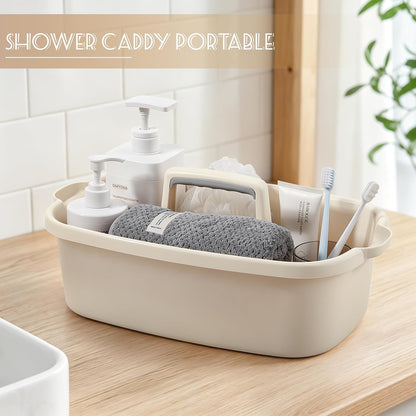 JiatuA Large Cleaning Supplies Caddy Portable Shower Caddy Basket Dark Gray | Sturdy Supply Organizer with Handle Plastic Bucket Tool Storage for Bathroom Bedroom Kitchen Garden College Dorm Essentials