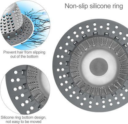 LEKEYE Drain Hair Catcher/Bathtub Drain Cover/Drain Protector for Pop-Up & Regular Drains(Patented Product)