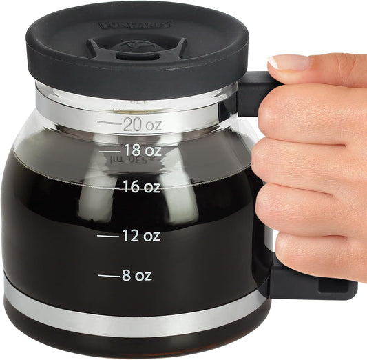 Funwares Cupa Joe Gift Set, 20 oz Glass Coffee Mug + Electric Mug Warmer | Keeps Coffee Hot All Day, One-Touch Warmer with Auto Shut-Off, Spill-Proof Lid, Borosilicate Glass, Desk & Office Gift