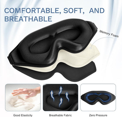 FlyCoco 99% Fully Block Out Light Eye Sleep Mask, 3D Deep Contoured Eyes Cover Zero Pressure, Long Lash Extension Eyes Mask with Adjustable Straps for Sleeping Travel Home Nap Rest Women Men (Pink)