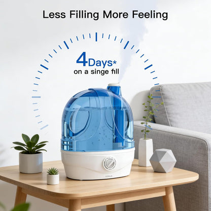 AZEUS 2.8L Cool Mist Humidifier, Quiet Adjustable Mist with Auto Shut-Off