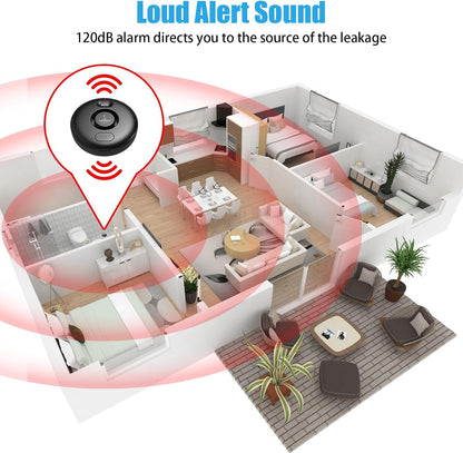 5 Pack Water Leak Alarm Detector, 120dB Loud Alert, IP66 Waterproof | Water Sensor, Sensitive Leak and Drip Alert, Easy Installation for Home, Basement Flood Prevention, Bathroom, Sink, Laundry