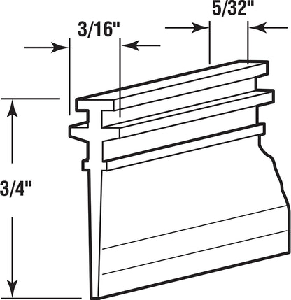 PRIME-LINE PRODUCTS/SLIDE-CO Vinyl Shower Door Bottom Seal, 36-Inch, Clear