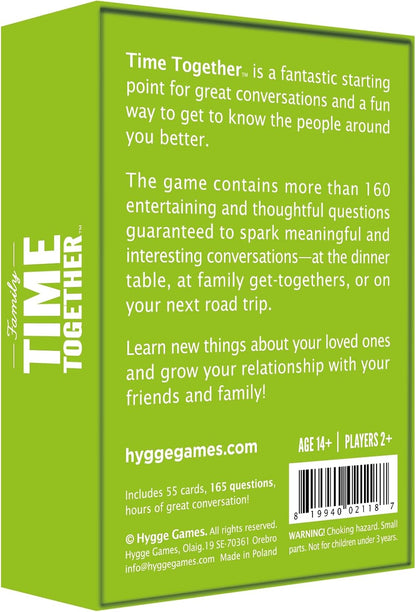 Hygge Games Time Together Family Game – Fun Conversation Starters Card Game for Families,