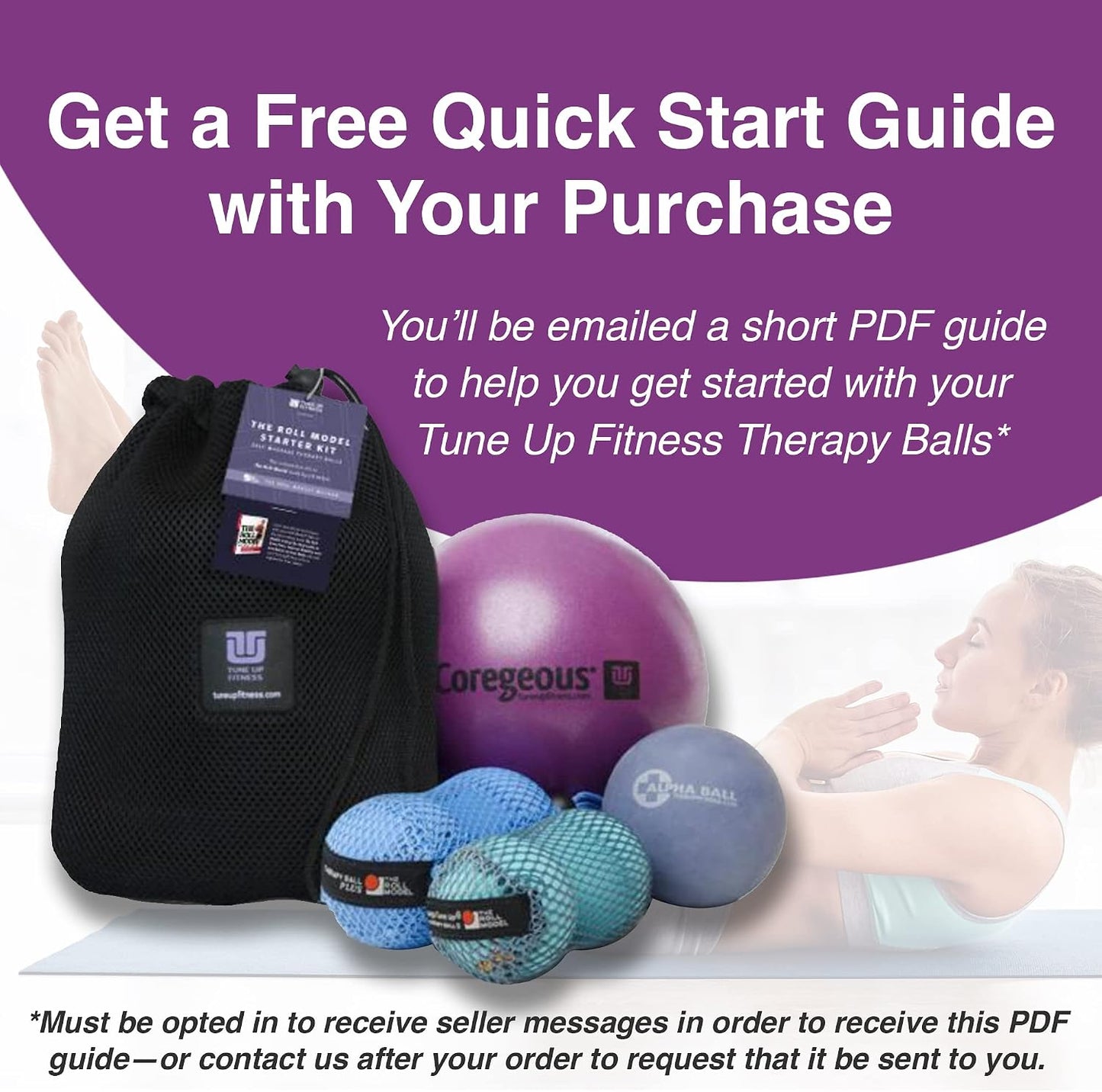 YOGA TUNE UP® Therapy Balls in Tote by Tune Up Fitness - Massage Balls for Trigger Point, Pressure Point & Myofascial Release - Use as Single or Peanut Ball for Pain Relief & Relaxation (Aqua Blue)