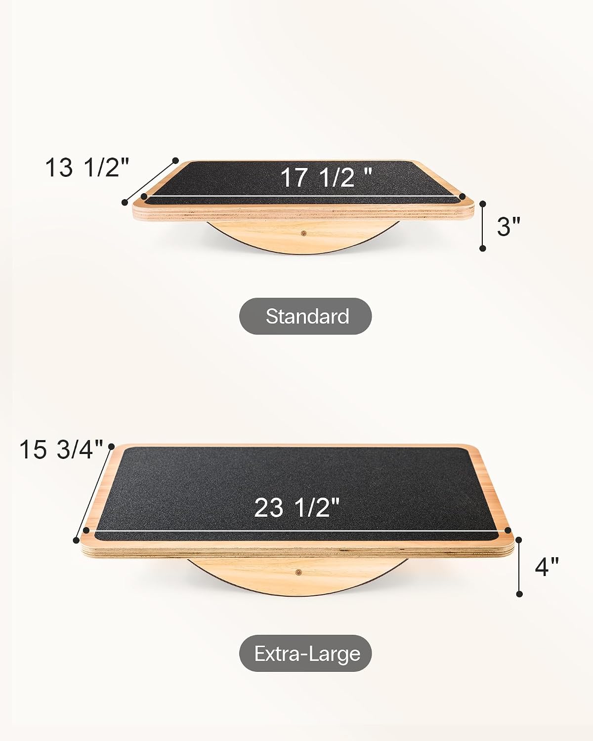 StrongTek Wooden Balance Board, Basic Rocker or Advanced 360° Wobble | Beginner-to-Advanced Options, Non-Slip Surface, Ankle Rehab, Physical Therapy, Core Stability and Balance Training