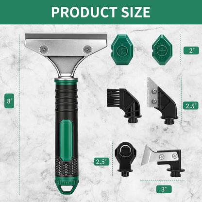 6 in 1 Caulking Tool & Caulk Remover Tool Kit with Dual-End Multi-Function Handle – Grout Removal Tool & Scraper for Bathroom, Kitchen, Tile Sealing