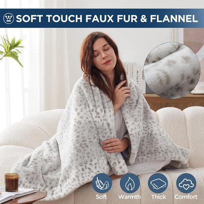 Westinghouse Heated Throw Blanket, 50"x60", Charcoal, ETL Certified