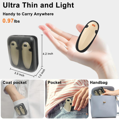 Hand Warmers Rechargeable 2 Pack,with Charging Case,14000mAh Electric Hand Warmer Reusable, 60Hrs Long Heating, Portable Pocket Heater Handwarmer for Women Men, Outdoor Camping, Ski Equipment