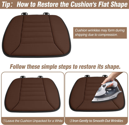 Car Seat Cushion Pad 1.2" Thick Comfort Seat Protector for Car Driver Seat Office Chair Home Use Memory Foam Seat Cushion with Non Slip Bottom, 20'' x 18.5'', Black
