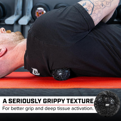 Massage Ball - Deep Tissue Muscle Knot Release Tool - Back, Legs, Shoulders, and More (3" Black Massage Ball) | Deep Tissue, Muscle Knot Release Tool, Back, Legs, Shoulders