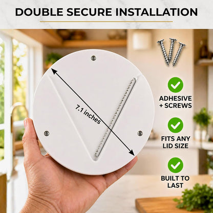 Under Cabinet Jar Opener for Weak Hands and Seniors with Arthritis, One Handed Heavy Duty Bottle and Lid Opener, Under Counter Mount Kitchen Gadget, High-Strength Adhesive and Screws Included