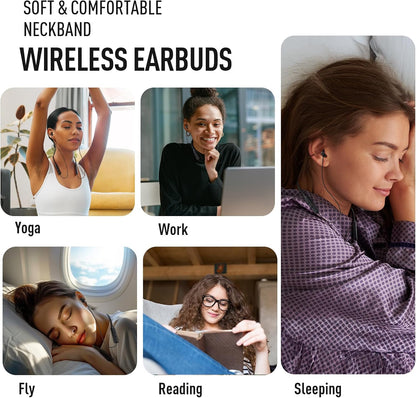 Hearprotek Wireless Headphones, Bluetooth 5.4 Sleep Soft and Lightweight in-Ear Earbuds for Sleeping, 25+Hour Playtime, Ideal for Side Sleepers, Relaxing, Meditating