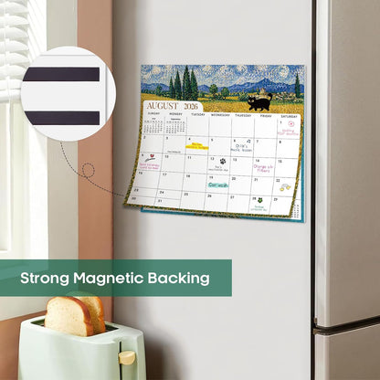 2026-2027 Magnetic Calendar for Refrigerator, Apr 2026-Dec 2027 | 21-Month Fridge Calendar 2026-2027 for Home Planning, Scheduling and Easy Organization, Greenery