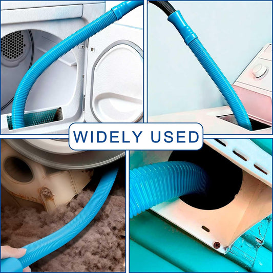 Dryer Vacuum Hose Attachment and Dryer Vent Cleaner Kit Compatible with Most Vacuum Cleaner, Twrrnbv Reusable Lint Trap Cleaning Tool for Dryer Lint Vac Attachment and Fire-Safe Dryer Duct Cleaner