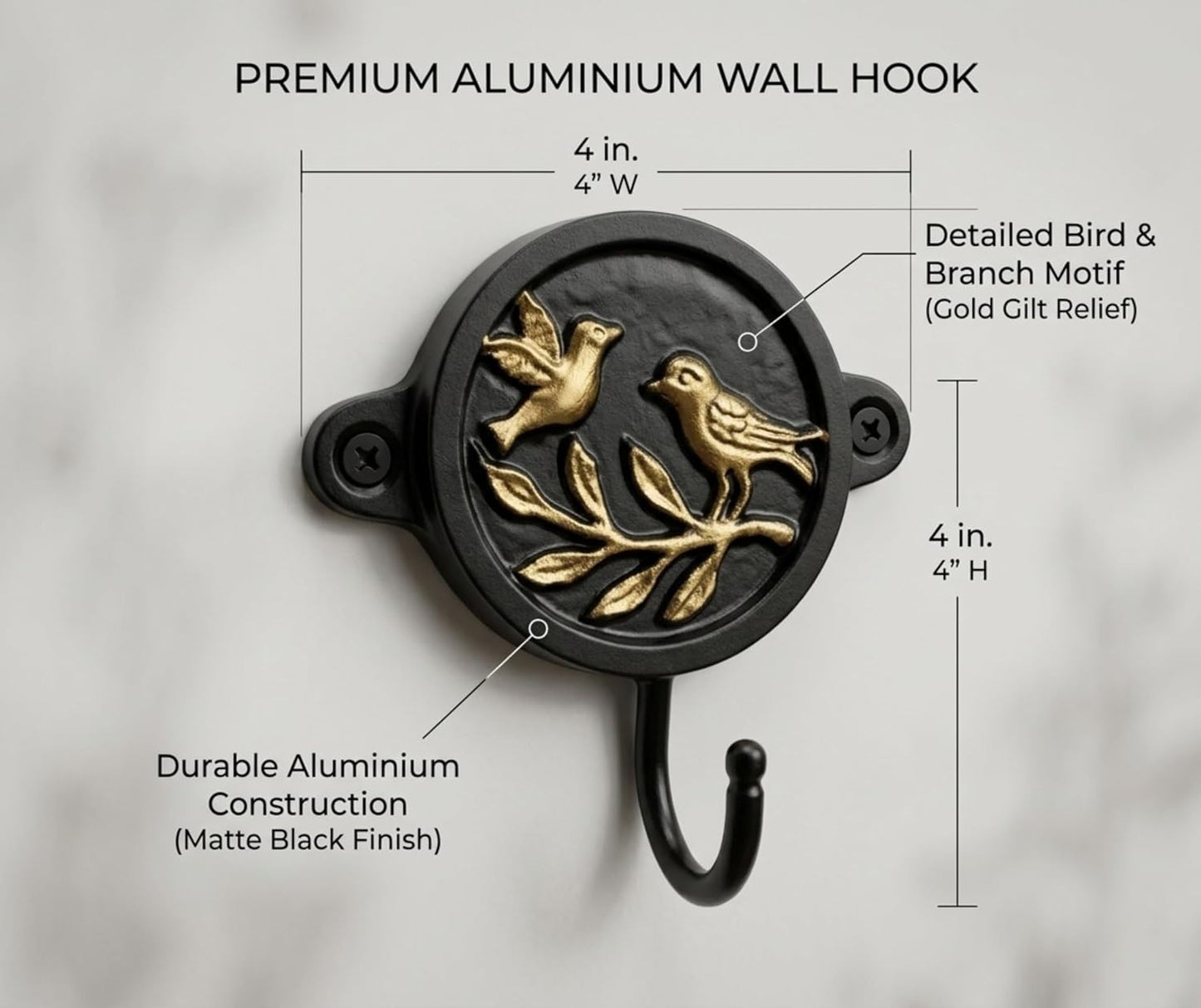 Aluminium Dog Paw Wall Hook for Wall Decor – Rustic Pet-Themed Coat Hook for Keys, Leashes, Towels, Hats & Bags – Decorative Heavy Duty Wall Mounted Hook for Entryway, Bathroom & Bedroom