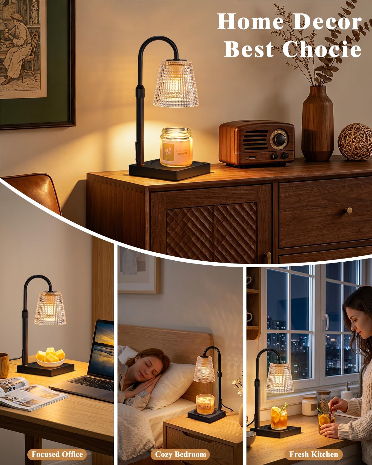 Hong-in Candle Warmer Lamp with Timer, House Warming Gifts New Home Decor