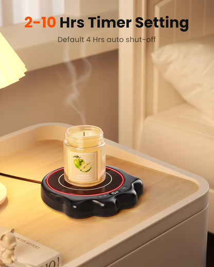 Gaiatop Mug Warmer, 50W Cute Cat Paw Cup Warmers, Heated Plate - Black | 3 Temp Setting, 2-10H Auto Shut Off, Coffee Accessories Keep Beverage Hot for Desk and Home, Stocking Stuffers for Tea Candle