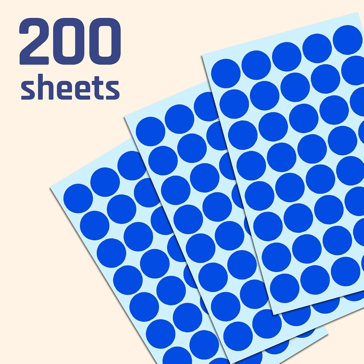 3/4" Round Colored Dot Stickers Labels - 10 Colors