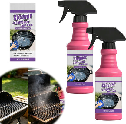 Fast Acting Heavy Duty Grill Degreaser Spray, Multi Functional Grease Remover for Outdoor Grill, 2026 New BBQ Grill Cleaner, Grill Cleaning Spray for Kitchen for Kitchen Grates, Racks, Drip Pans(2Pcs)