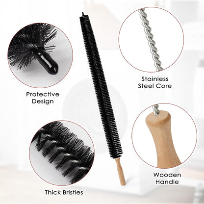 Dryer Vent Cleaner Kit, 2 Pack Dryer Lint Brush, 30 Inch Long Flexible Lint Remover, Refrigerator Coil Cleaning Brush, Home Essentials (Long-Style + Short-Style)