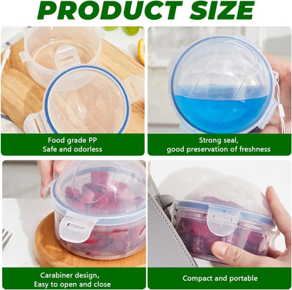 4 Pack Onion Storage Containers, Portable Fruit and Vegetable Savers Storage Containers, Onion Storage Keeper Containers for Fridge, Reusable Onion Holder Organizer for Tomato Lemon Apple