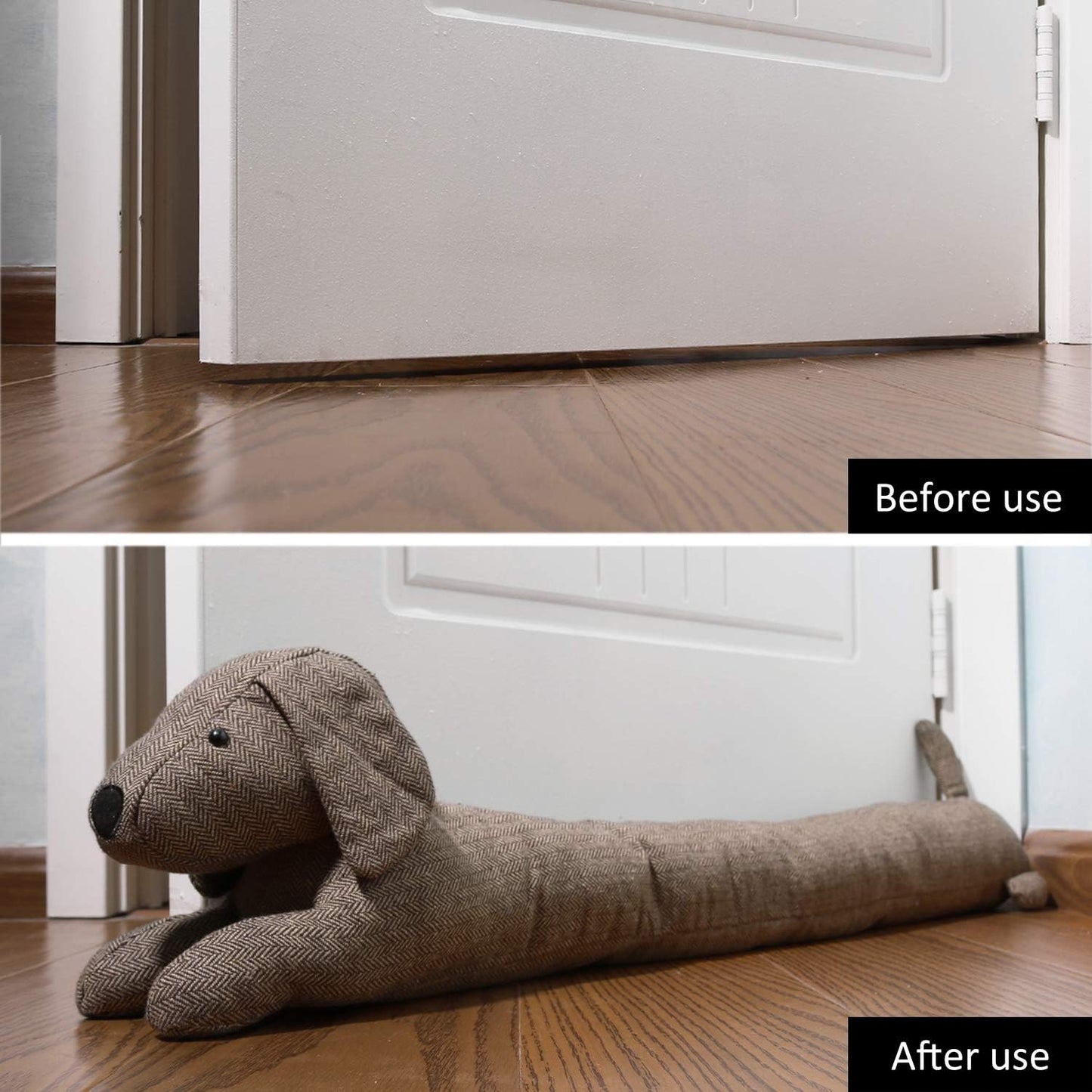 SWISSELITE 36 Inch Under Door Stopper, Decorative Door Noise Blocker | Weighted 3.2 Pounds Animal Air Draft Stopper Soundproof Energy Saver for Door & Window