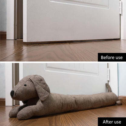 SWISSELITE 36 Inch Under Door Stopper, Decorative Door Noise Blocker | Weighted 3.2 Pounds Animal Air Draft Stopper Soundproof Energy Saver for Door & Window