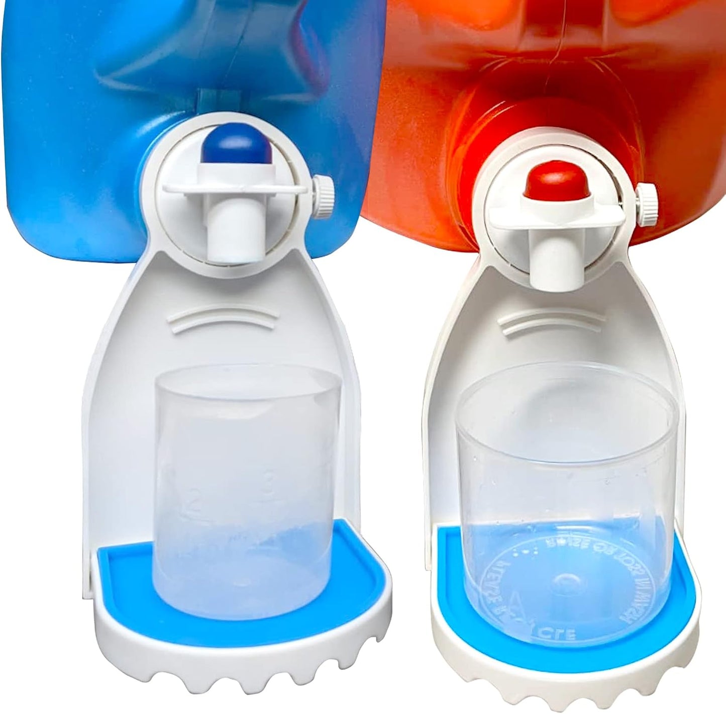 Febwind 2 Pcs Laundry Detergent Cup Holder Fabric Softener Drip Catcher Soap Holder Tray Cup Stand Container Laundry Soap Station Organizer White