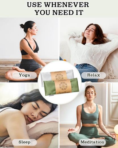 Hihealer Lavender Eye Pillow for Sleeping, Weighted Eye Mask for Spa, Yoga
