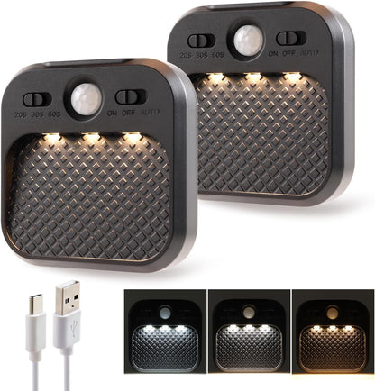 DAMI Motion Sensor Night Lights Rechargeable with Timer, Battery Cabinet Light with 3 Color Temperatures Stepless Dimming, Magnetic Closet Light for Travel, RV, Cruise Essentials 2026