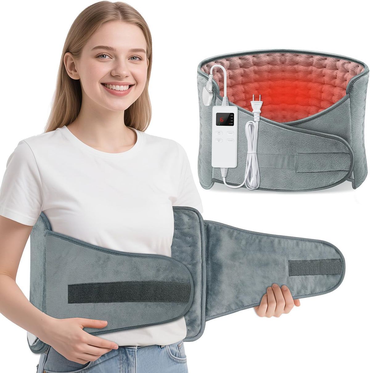 MELCAM Heating Pad for Back Pain & Period Cramps with Auto Shut Off