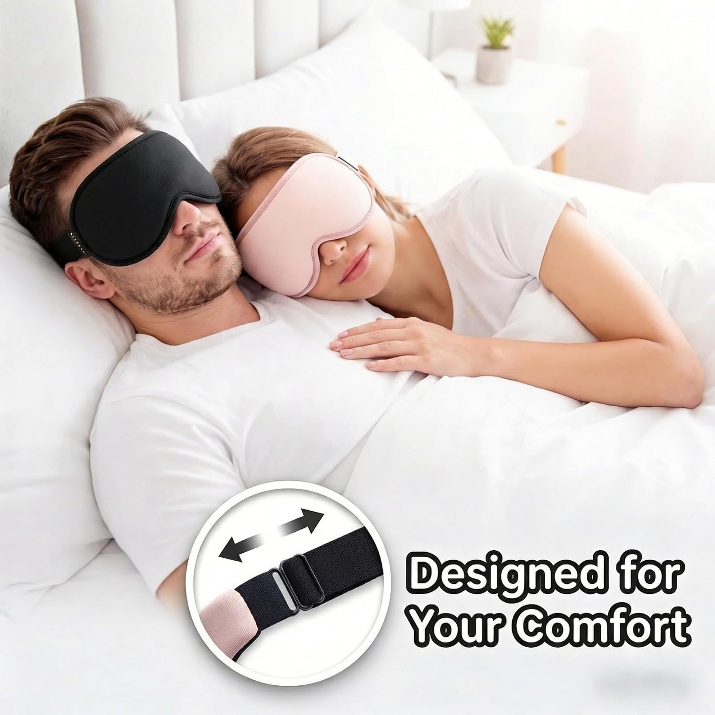 3D Cooling Gel Weighted Eye Mask for Sleeping, 100% Blackout Sleep Mask | FSA Eligible Items HSA, 6oz Gel-Weighted, No Eye Pressure, Cold Relief for Puffy Eyes, Migraines, After Surgery & Travel Gift