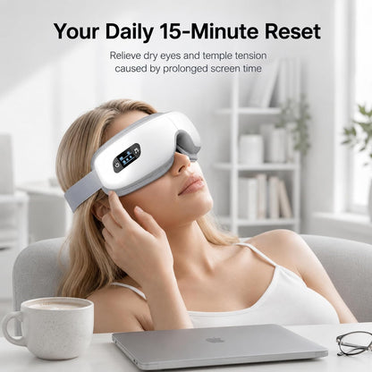 Eye Massager with Heat, Heated Eye Mask for Migraine Relief