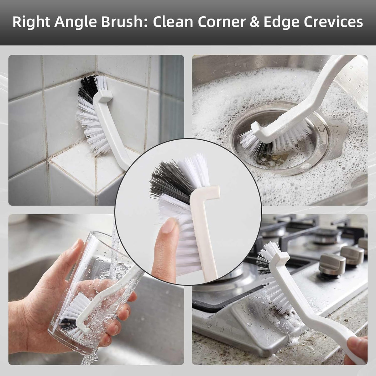 12Pcs Crevice Cleaning Brush, Multifunctional Grout Brush
