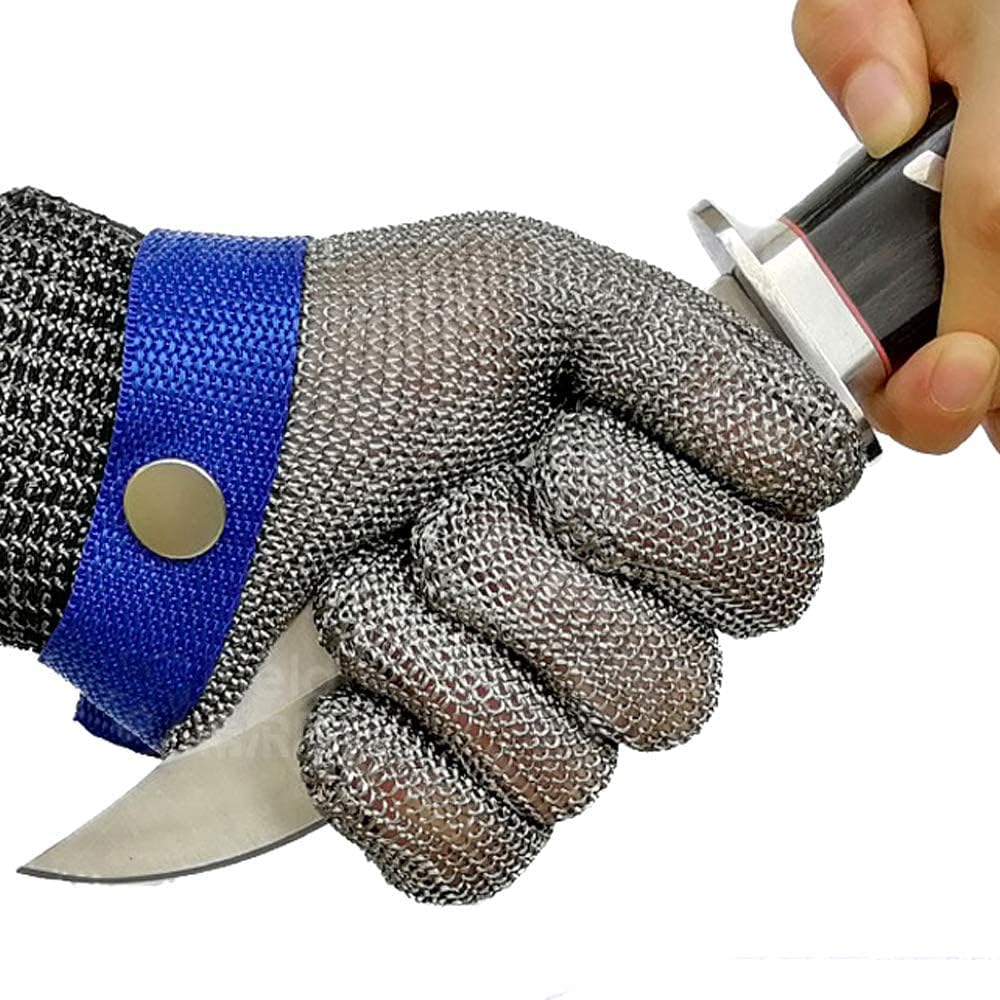 Schwer SlicePro ANSI A9 Cut Resistant Glove PR1706, Stainless Steel Mesh Metal Glove, Food Grade for Kitchen Cooking, Butcher Meat Cutting, Oyster Shucking, Mandoline, Fishing, (M, 1 PCS)