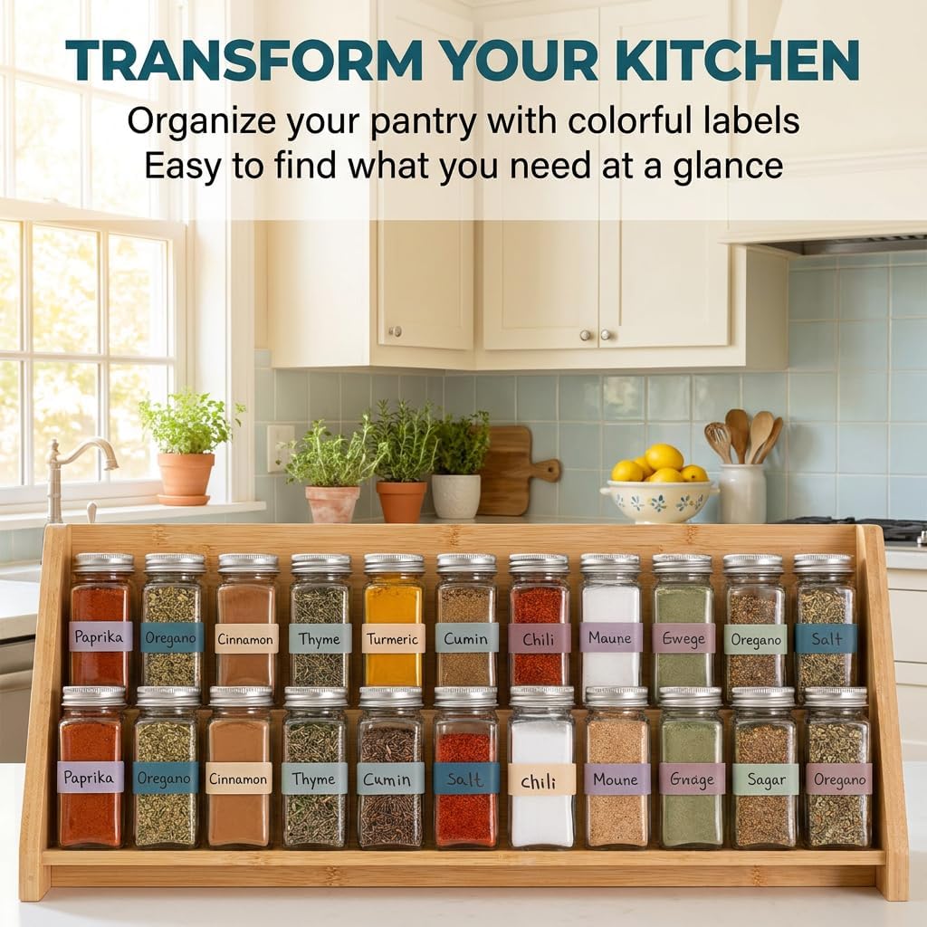 500Pcs Blue Freezer Labels, Waterproof Write-On Stickers | 500Pcs labels; removable writable adhesive for jars, containers, meal prep, pantry storage, and freezer use.