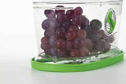 PrepSolutions Fresh Fruit & Vegetable Keeper, Green – Airtight Container with Vent for Prolonged Freshness | Airtight Storage Container Features Adjustable Vent for Prolonged Freshness, BPA-Free and Dishwasher Safe