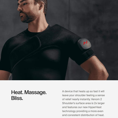 Hyperice Venom 2 Back Heated Vibration Massage Therapy Wrap Pain Relief | Relieve Pain | Soreness | Tightness | Increase Blood Flow |Three Precise Settings and Patterns | Up to 3 Hour Battery Life
