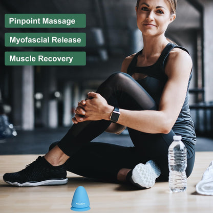 Trigger Point Massage Tool Manual Massage Ball with Suction Cup | Silicone Massage Ball For Muscle Knots Deep Tissue Myofascial Release Hip Flexor Iliacus Psoas Neck Shoulder Back Thigh Foot
