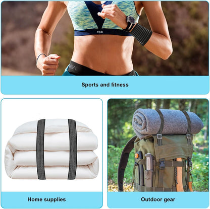 8Pcs Ice Pack Straps, 4 Sizes Elastic Hot Cold Therapy Strap | Adjustable Ice Pack Holder,Ice Belt Extender for Arm,Wrist,Elbow,Ankle Shoulder,Waist,Hip,Thigh,Calf, Hook and Loop Closure