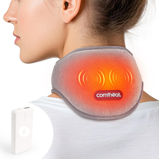 Cordless Neck Heating Pad with Vibration Massager FSA Eligible HSA