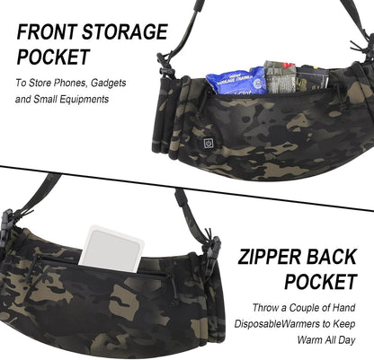 Tactical Hand Warmer,Portable Drop Hanger Waist Handwarmer Pouch for Hunting Golf Camping Fishing, Hiking, Football Winter Outdoor Field Survival.
