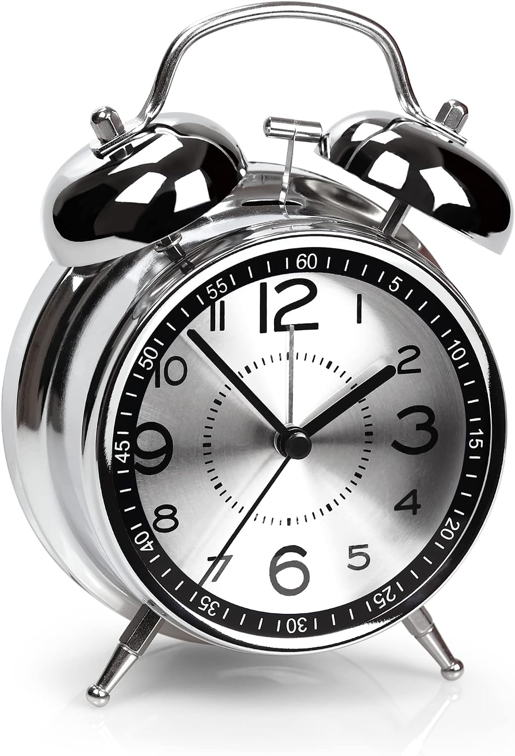 AYRELY® Super Loud Alarm Clock for Heavy Sleepers, 4.5 Inch Twin Bell Retro | Silent Non-Ticking Quartz with Backlight, Luminous Dial, Metal Alarm Clocks for Bedrooms and Bedside