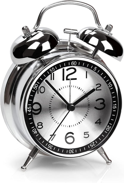 AYRELY® Super Loud Alarm Clock for Heavy Sleepers, 4.5 Inch Twin Bell Retro