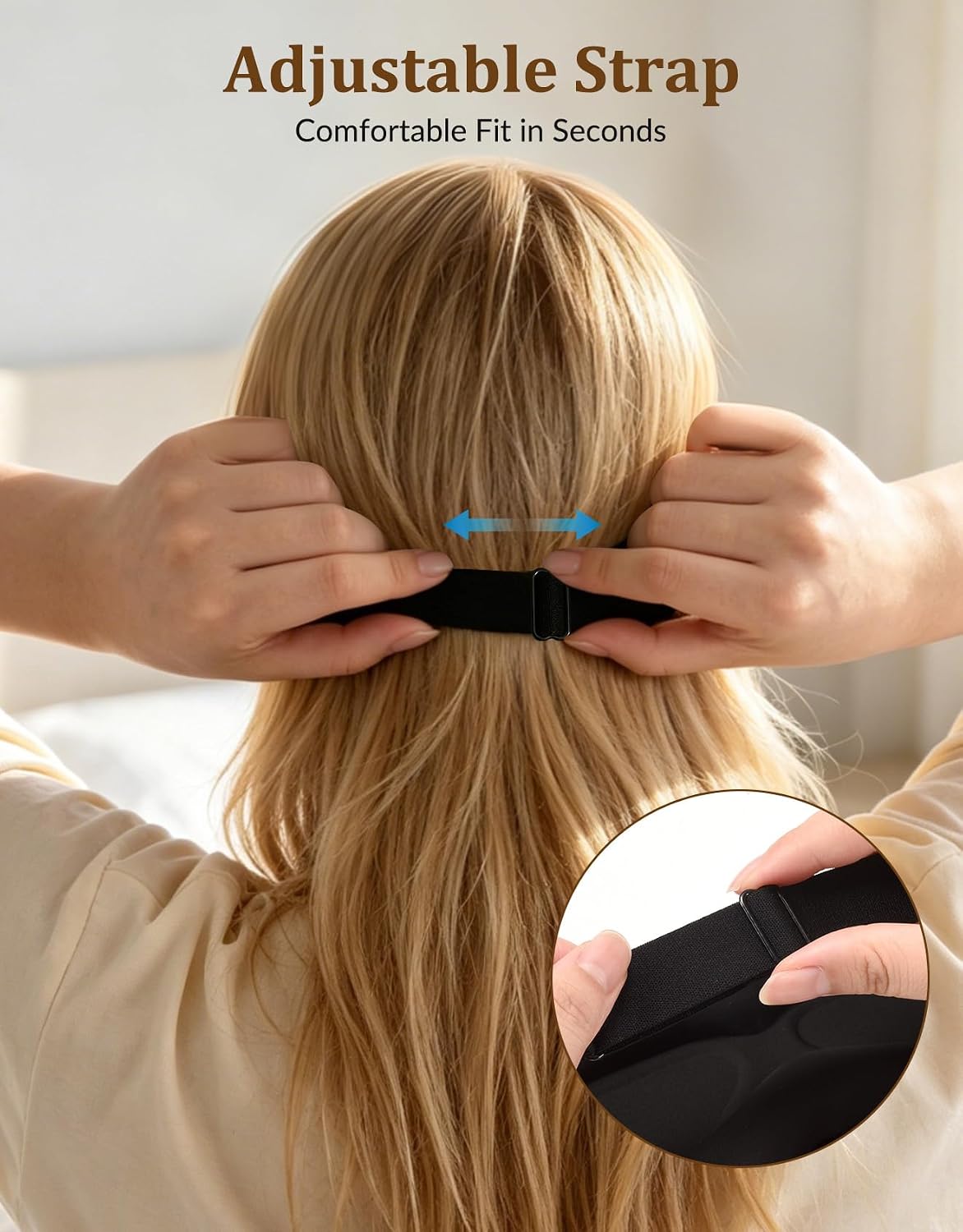 3D Contoured Sleeping Mask for Women Men, Soft Zero Pressure Eye Masks, Light Blocking Sleep Mask, Eyelash Friendly, Adjustable Eye Mask for Travel Essentials